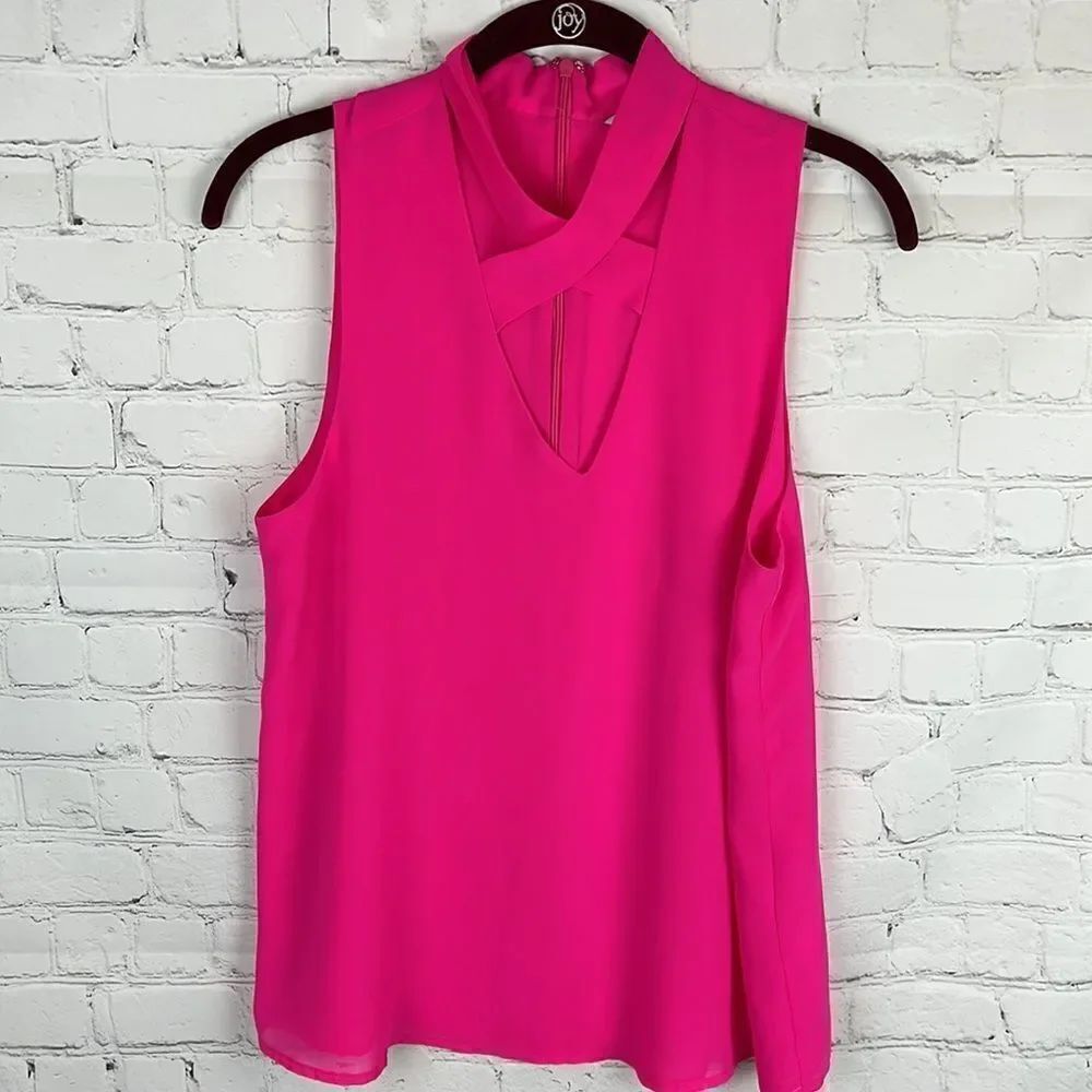 Naked Zebra Pink Cross Front Tank